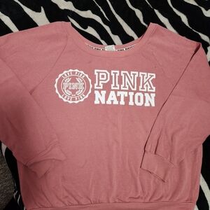 Victoria's Secret Pink Nation Kids Sweatshirt - Dusty Rose